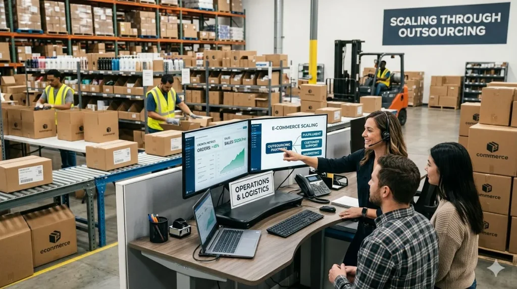 Business scaling wit e-commerce outsourcing