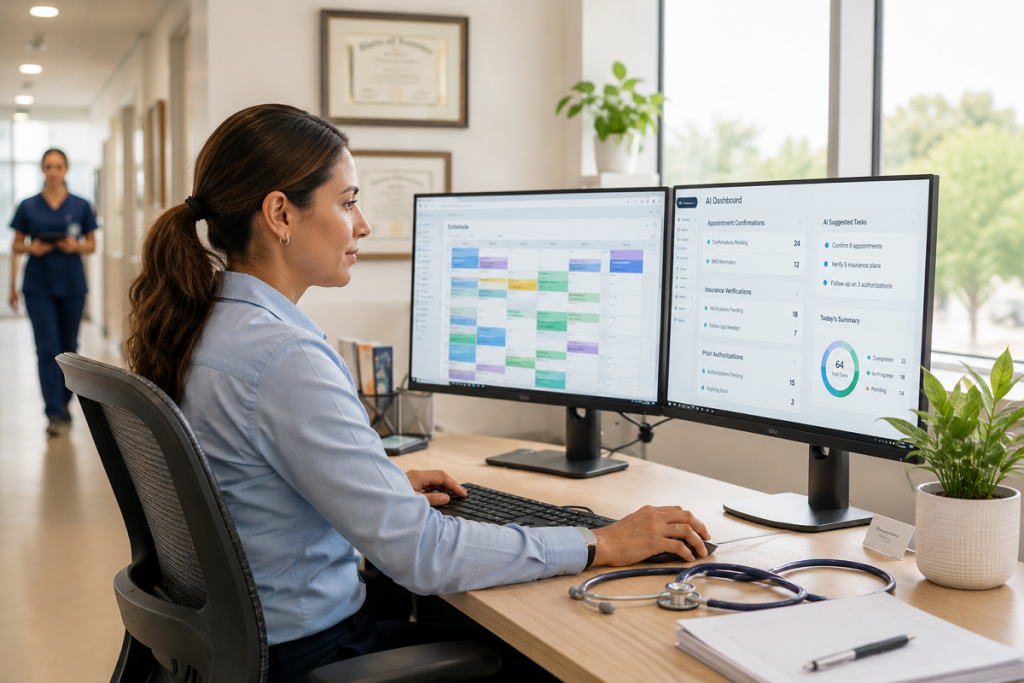 AI Interns for Healthcare solving 2026 staffing crisis with virtual medical receptionist and admin support